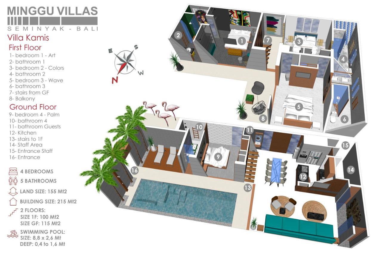 4Br Villa Kamis - Minggu Villas Seminyak Esterno foto